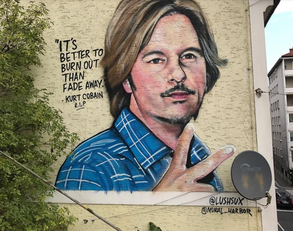 david spade kurt cobain - "It'S Better To Burn Out Than Fade Away Kurt Cobain R.1.P Mayaster